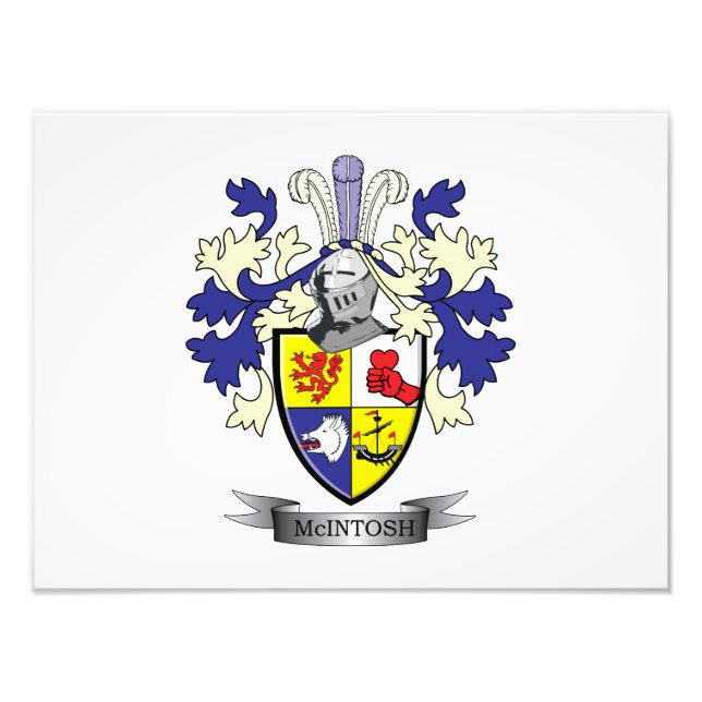 McIntosh Family Crest Coat of Arms Fotodruck (Vorne)
