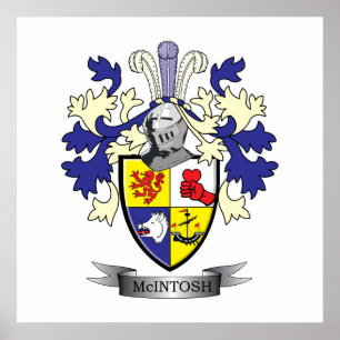 McIntosh Family Crest Coat of Arms Poster