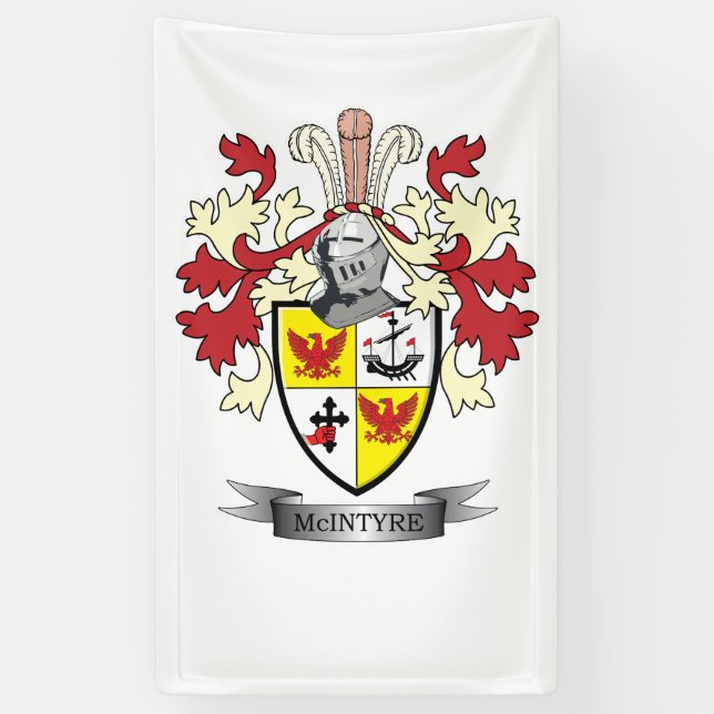 McIntyre Familienwappen-Wappen Banner (Vertikal)