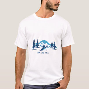 Mcintyre New Hampshire Skigebiet Skifahren Skifahr T-Shirt