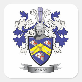 McKay-Familienwappen-Wappen Quadratischer Aufkleber