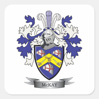 McKay-Familienwappen-Wappen Quadratischer Aufkleber