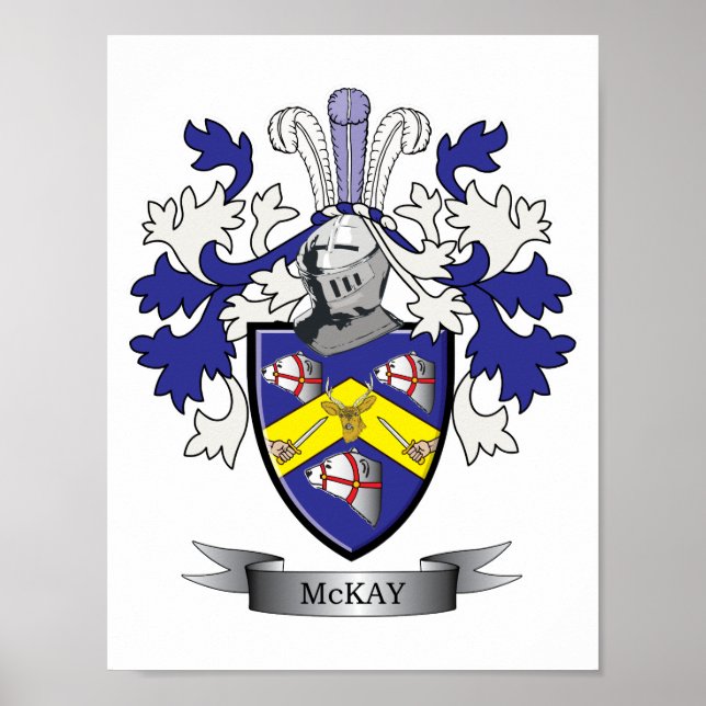 McKay Family Crest Coat of Arms Poster (Vorne)