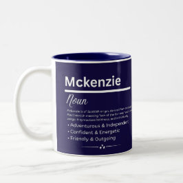 Mckenzie, Girl Personalized Name Definition Mug