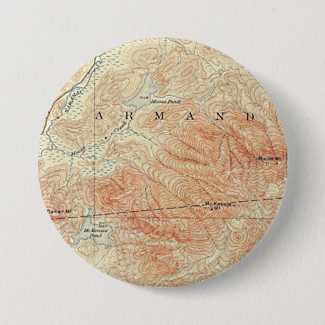 McKenzie und Elchteiche, McKenzie-Bergdetails Button (Vorderseite)