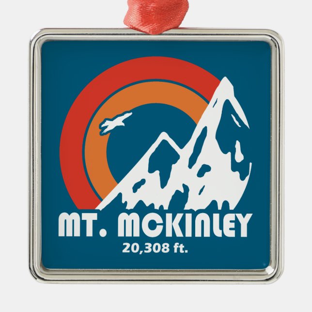McKinley Alaska Sun Eagle Ornament Aus Metall (Vorne)