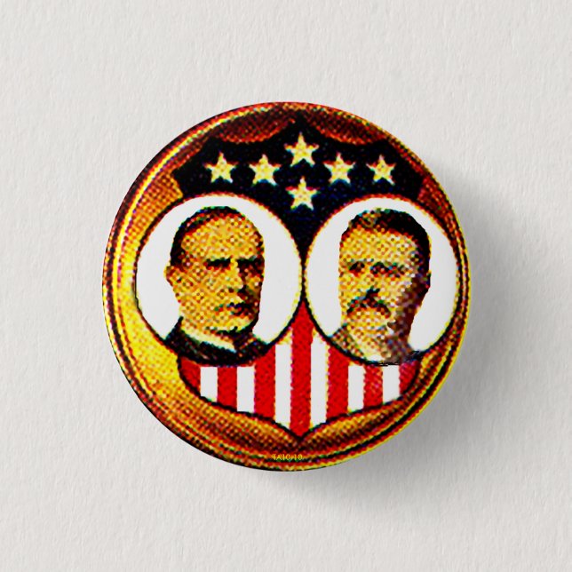 McKinley-Roosevelt jugate Button (Vorderseite)
