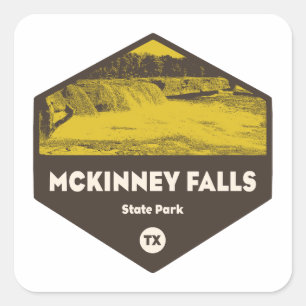 McKinney Falls State Park Texas Quadratischer Aufkleber