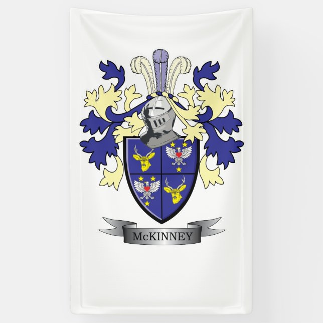 McKinney Familienwappen-Wappen Banner (Vertikal)