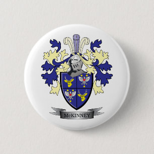 McKinney Familienwappen-Wappen Button