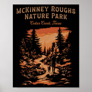 Mckinney Roughs Naturpark Cedar Creek Texas Hiki Poster