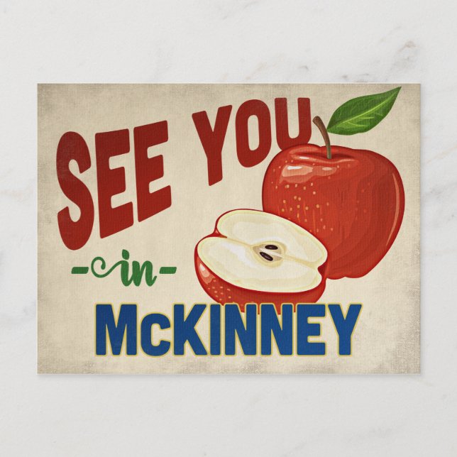 McKinney Texas Apple - Vintage Travel Postkarte (Vorderseite)