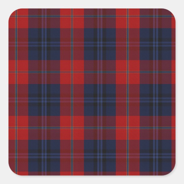 McKnight Clan Tartan Quadratischer Aufkleber (Vorderseite)