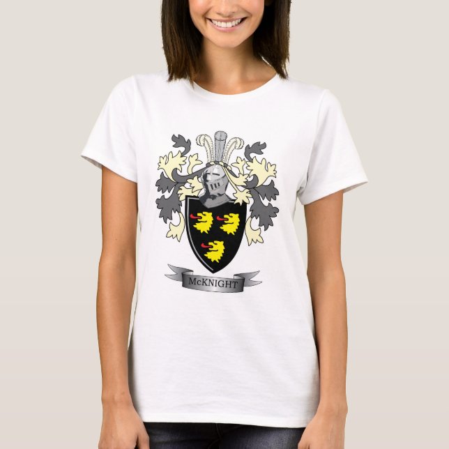 McKnight Familienwappen-Wappen T-Shirt (Vorderseite)