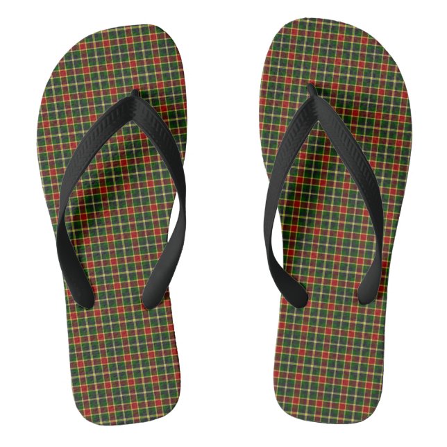 McLachlin Jagd Tartan Kariertes Muster Flip Flops (Fußbett)