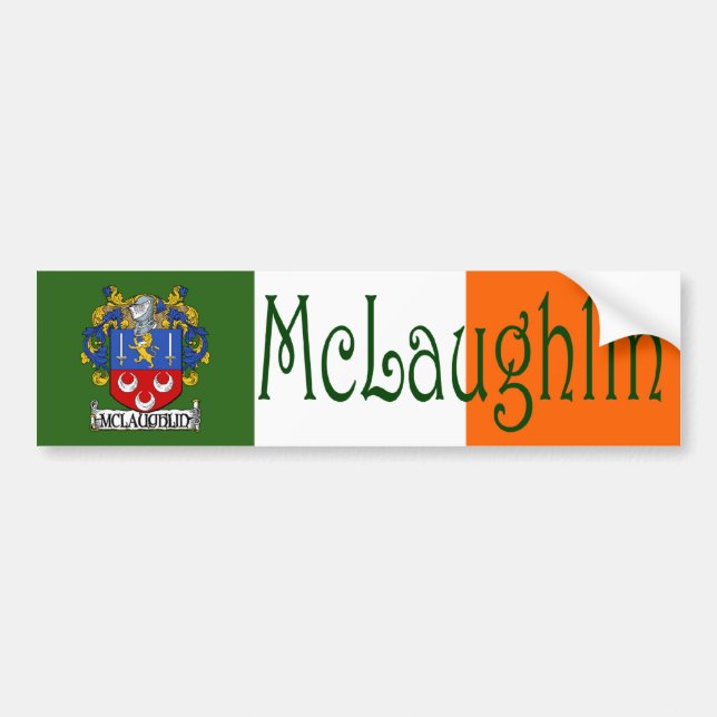 McLaughlin Coat of Arms Flag Autoaufkleber (Vorne)