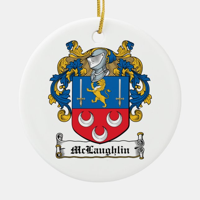 McLaughlin Familienwappen Keramik Ornament (Vorne)