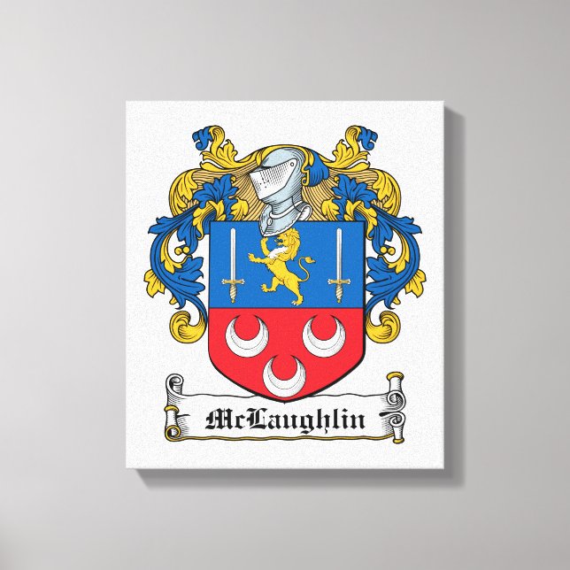 McLaughlin-Familienwappen Leinwanddruck (Vorderseite)