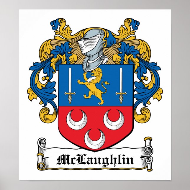 McLaughlin-Familienwappen Poster (Vorne)