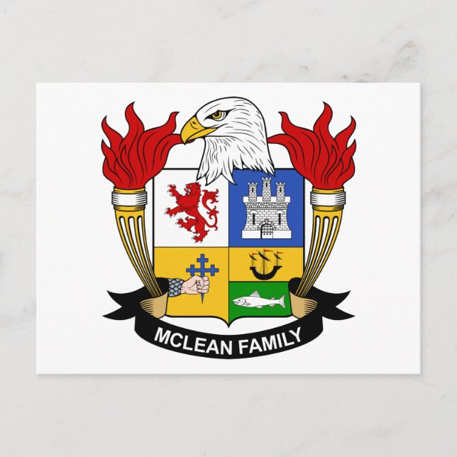McLean Familienwappen Postkarte (Vorderseite)