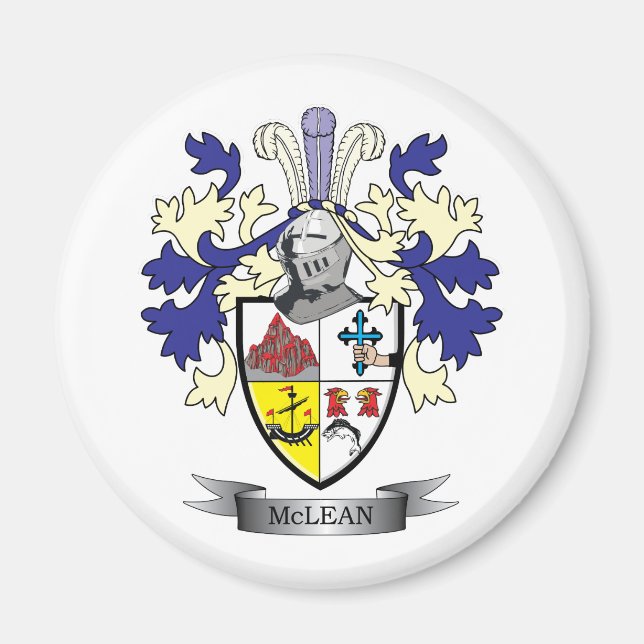 McLean-Familienwappen-Wappen Magnet (Vorne)