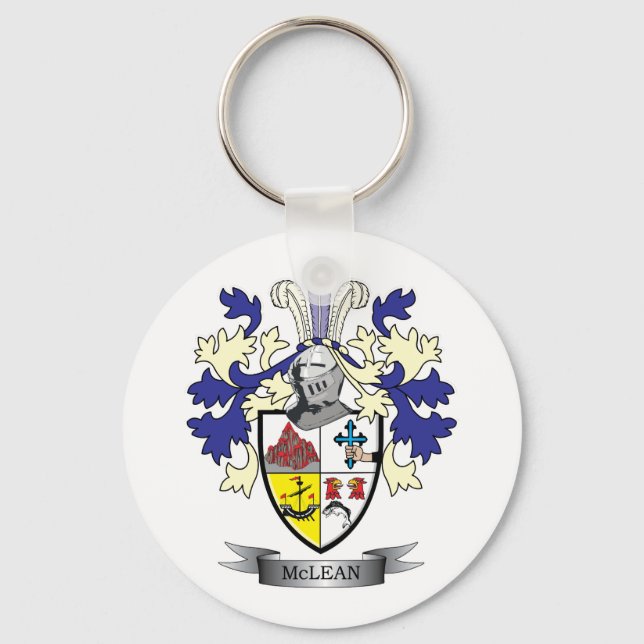 McLean-Familienwappen-Wappen Schlüsselanhänger (Vorderseite)