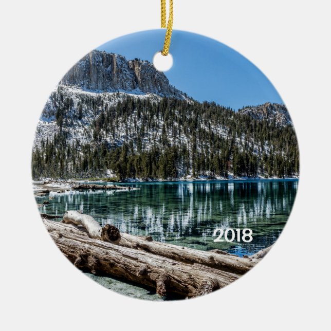 McLeod Lake, Mammoth Seen, Kalifornien Keramik Ornament (Vorne)