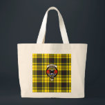 McLeod Tartan, Badge, and Motto Tote Jumbo Stoffbeutel<br><div class="desc">McLeod tartan pattern with official McLeod badge and motto.</div>