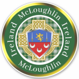 McLoughlin Shield & Celtic Cross Personalisiert Aufkleber