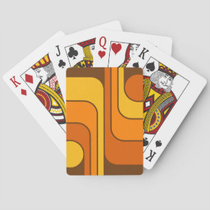 MCM 1970er Jahre Retro-Stil geometrisches Design Spielkarten