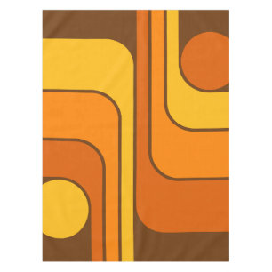 MCM 1970er Jahre Retro-Stil geometrisches Design Tischdecke