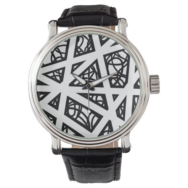 MCM Angles In Black and White Armbanduhr (Vorderseite)
