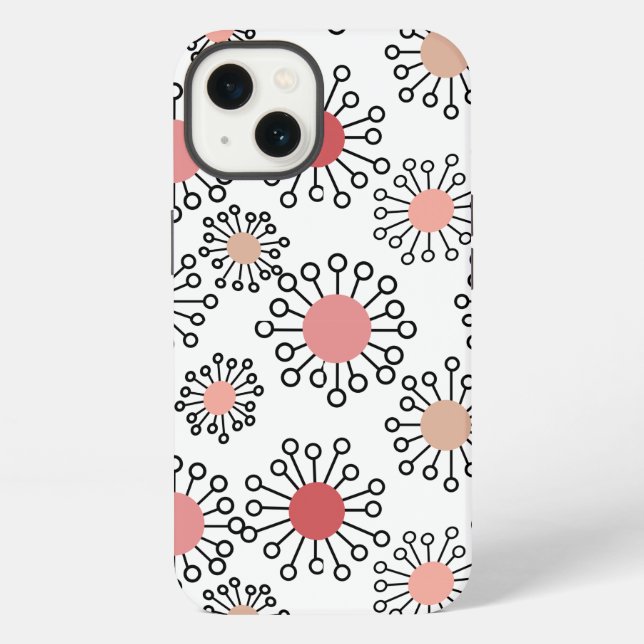 MCM Blumen  iPhone Hülle (Rückseite)