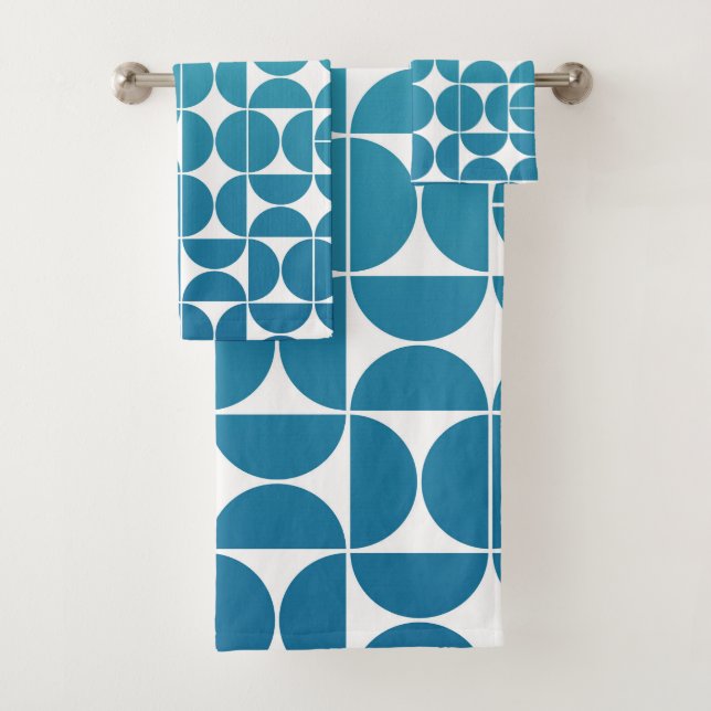 MCM Bold Blues Muster Badhandtuch Set (Insitu)