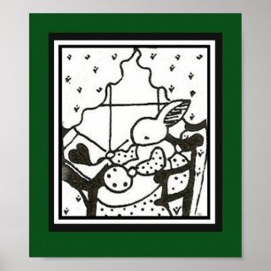 MCM Bunny Druck Poster