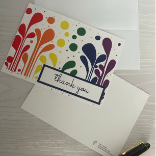 MCM Carte de remerciements de Lollipops de peintur