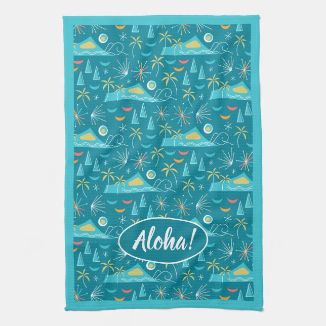 MCM Diamond Head Fireworks Party Geschirrtuch (Vertikal)