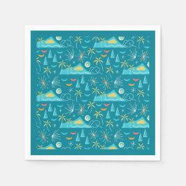 MCM Diamond Head Fireworks Party Serviette