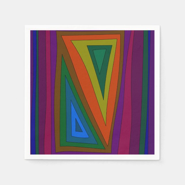 MCM Dreiecke Serviette (Vorderseite)