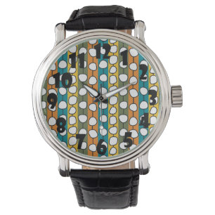 MCM farbenfrohe Linien Armbanduhr