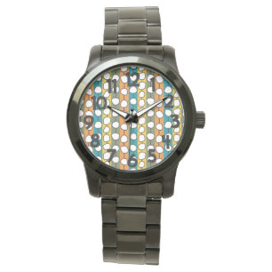 MCM farbenfrohe Linien Armbanduhr