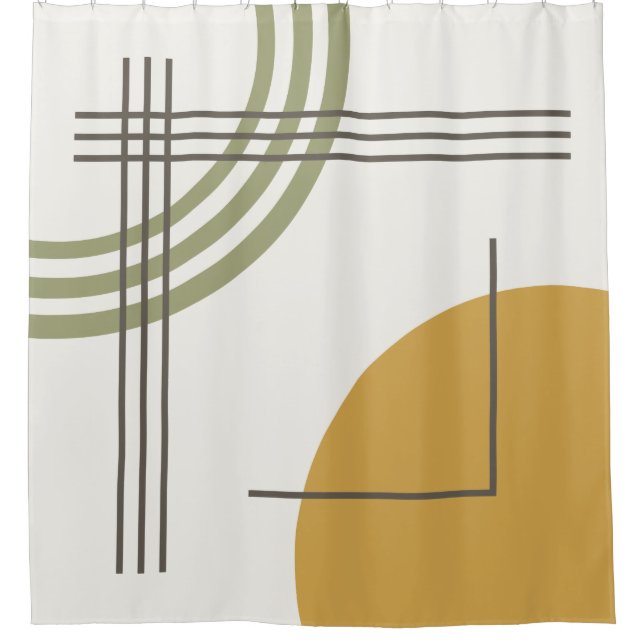 MCM Geo Abstrakt 01 Duschvorhang (Vorderseite)