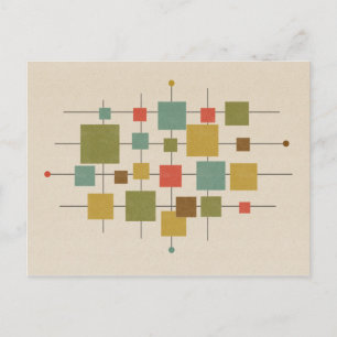 MCM Geometrische Quadrate - Multi Postkarte