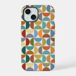MCM-Halbkreismuster Farbe auf Creme iPhone 15 Hülle