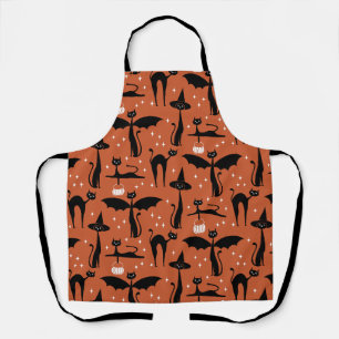 MCM Halloween-Verkleidung Minimalist Katzen Orange Schürze