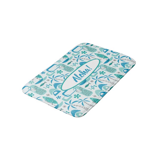 MCM Hawaiian Village - Blue Badematte (Schrägansicht)