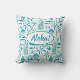 MCM Hawaiian Village - Blue Kissen