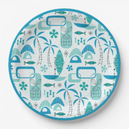 MCM Hawaiian Village – Blue Pappteller