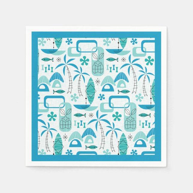 MCM Hawaiian Village – Blue Serviette (Vorderseite)