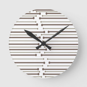 MCM Inspired Lines Runde Wanduhr